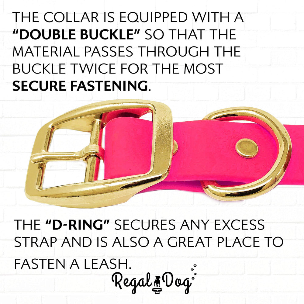 Fabrication USA Regal Dog Products, collier de qualite9 pour durer.