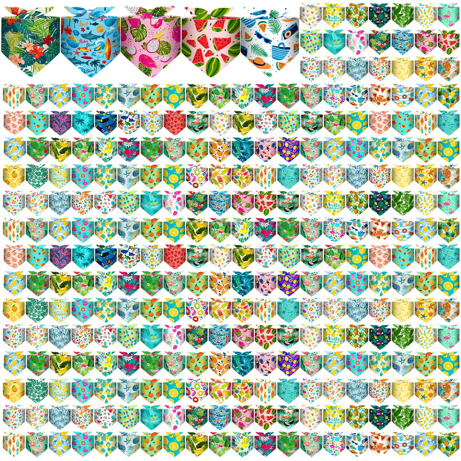 Reginary bandanas Hawaii ensemble triangle 180 pièces pour looks variés lors de sorties