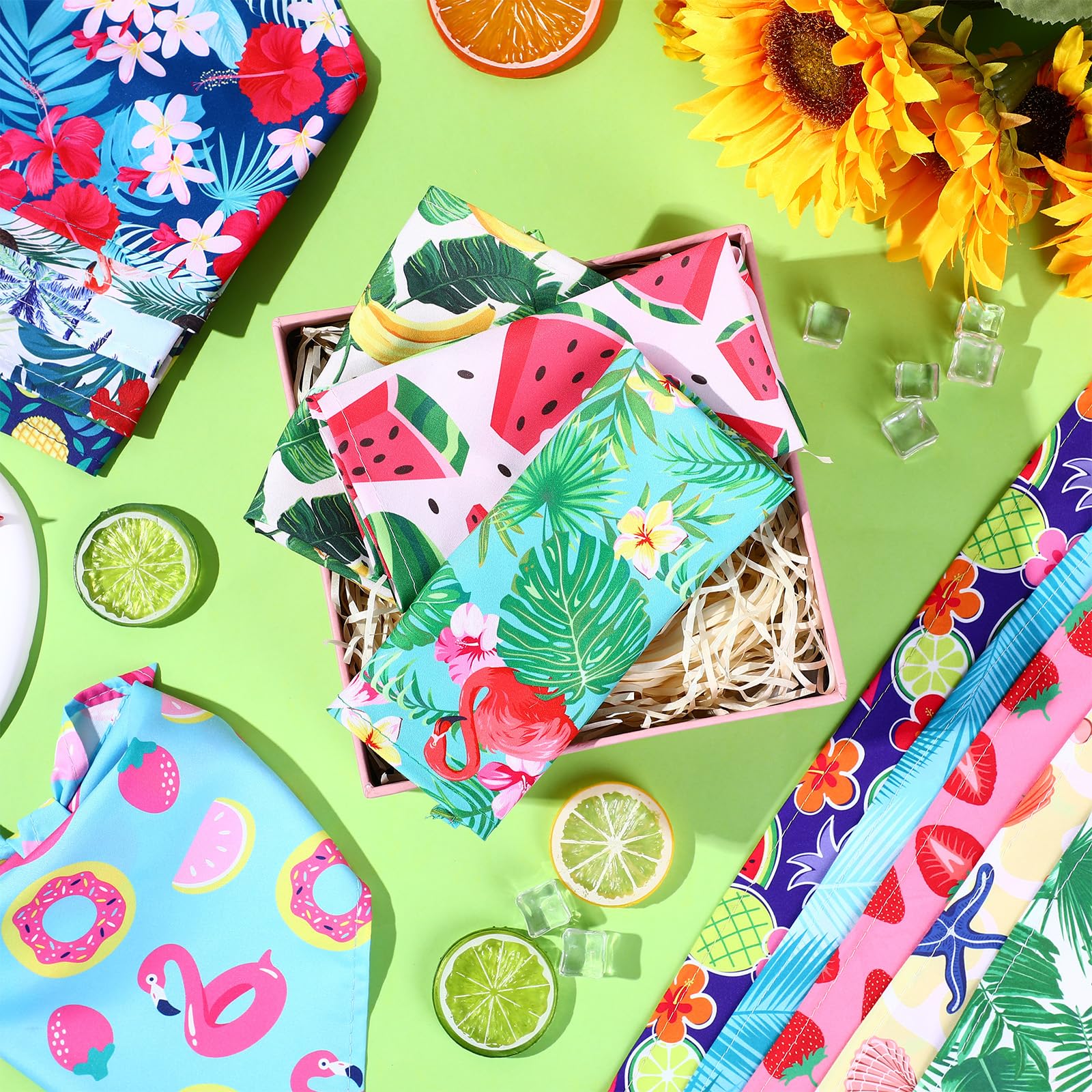 Reginary bandanas Hawaii lavage répété, réutilisables et pratiques pour l'été