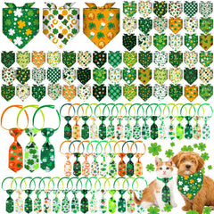 Bandanas Reginary Saint-Patrick pour chien, motifs variés pour des looks festifs.