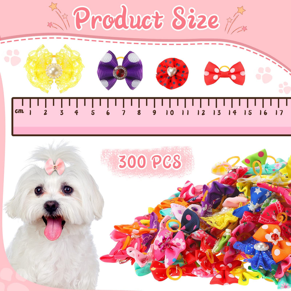 Boucles Reginary en ruban et dentelle, fixation douce pour petits chiens.