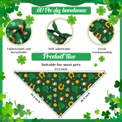 Noeuds Reginary Saint-Patrick pour chien, réglables pour un ajustement confortable.