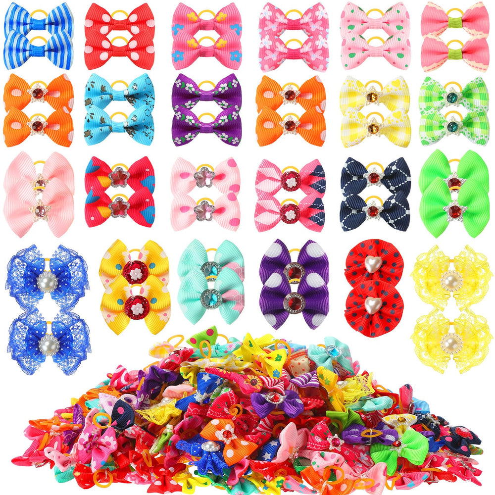 Pack Reginary 300 boucles pour poils de chien, couleurs variées pour sorties.