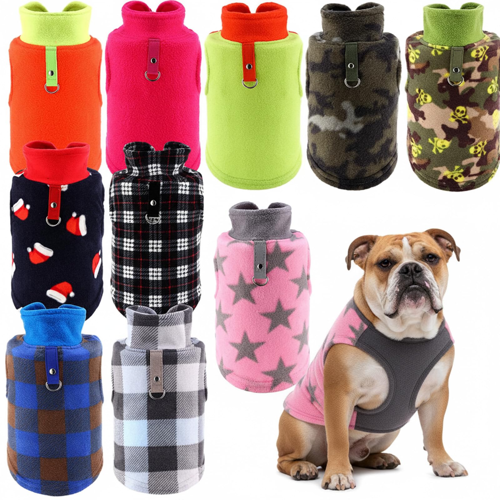 Pull Reginary pour chien X-Large en plaid brillant, parfait pour les sorties hivernales.
