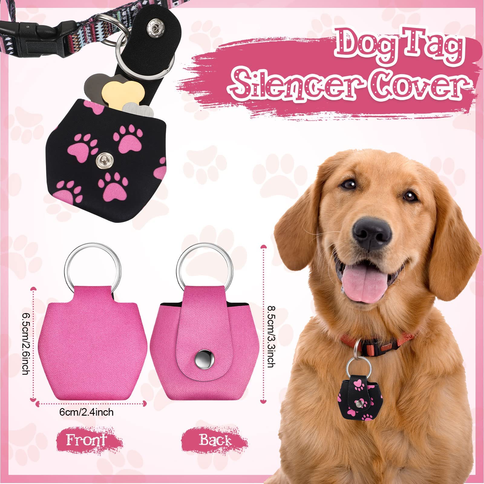 Reginary silenceur-medaillon-chien-design-patte-mignonne: allure attendrissante et message protégé.