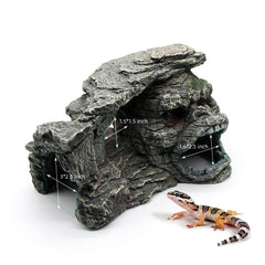 relaqcc Gecko antre-caverne: abri humide pour reptiles et amphibiens