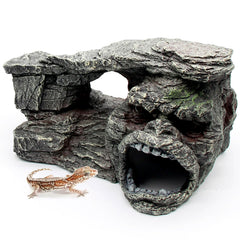 relaqcc Gecko formation roche: décor réaliste pour terrarium et refuge sûr