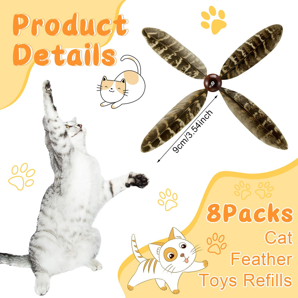 Relaxgiant refil plume chat brun : plume naturelle qui attire l'attention du chat.