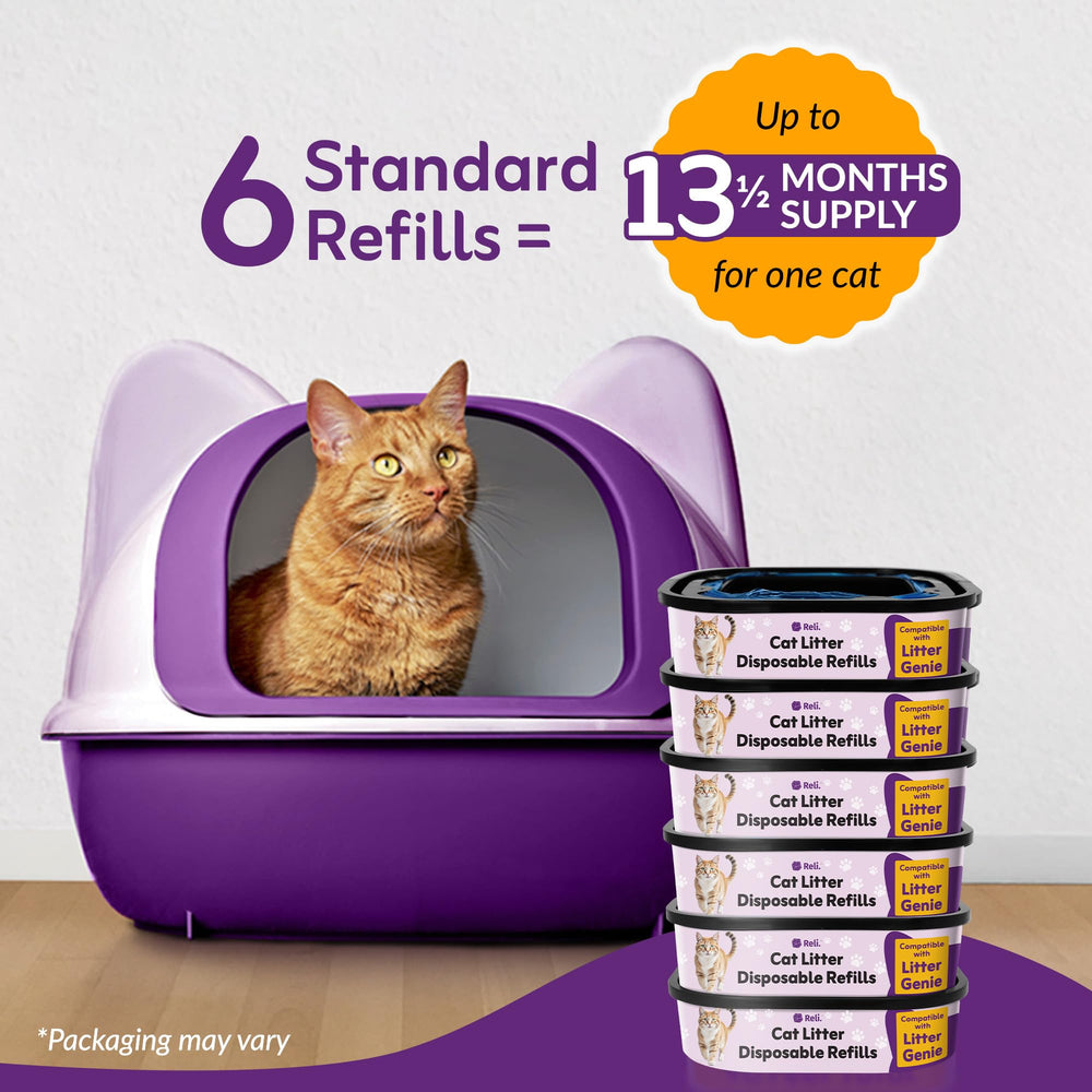 Reli sacs recharge Litter Genie Standard compatibles, remplacement rapide