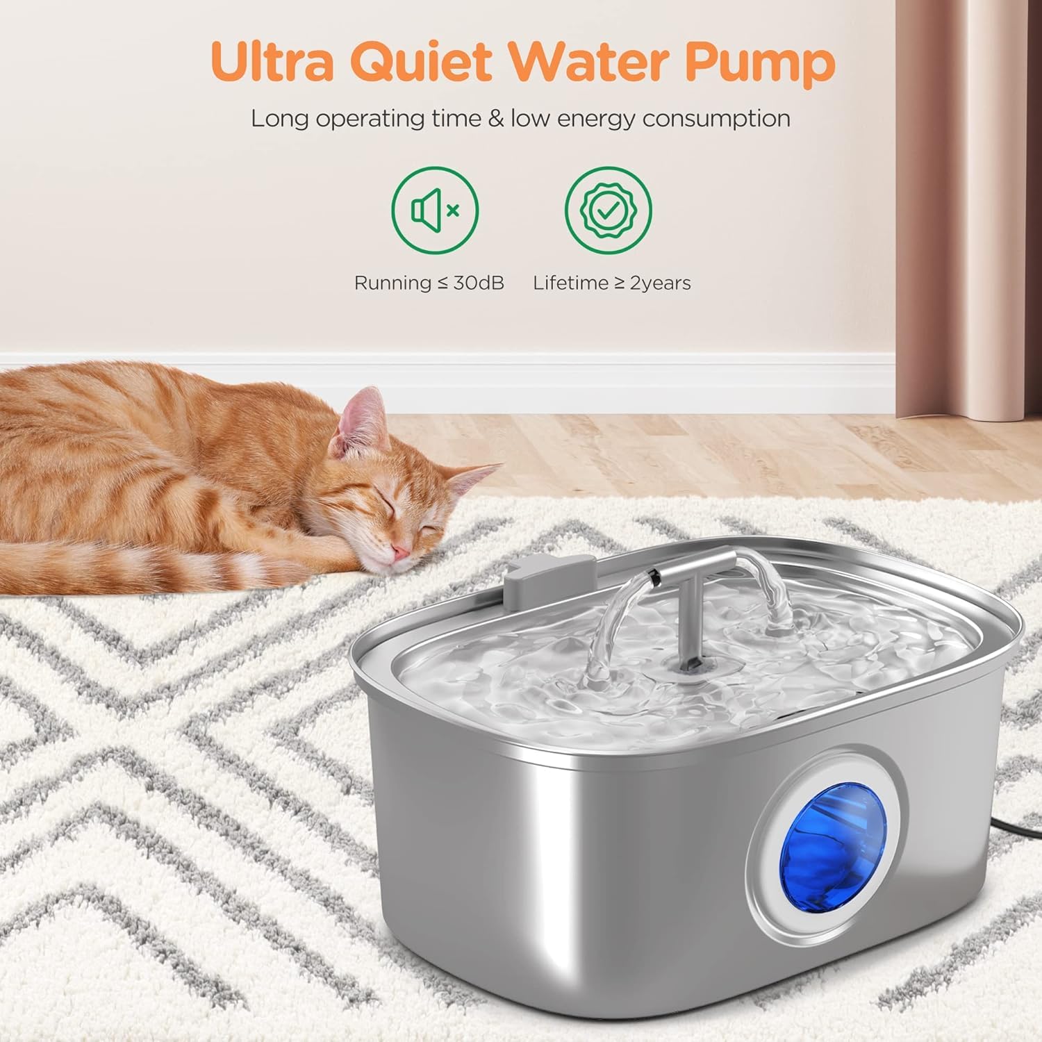 Démontage rapide et nettoyage de la fontaine pour chat