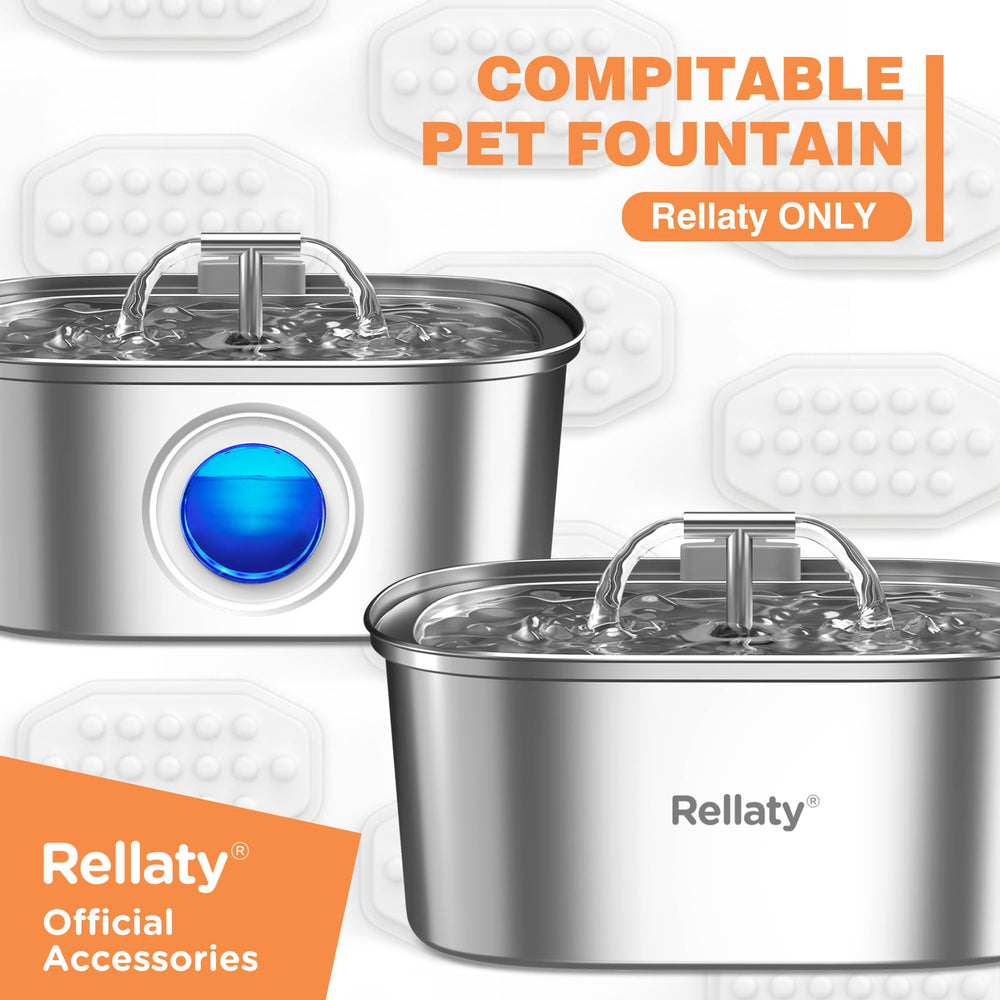 Rellaty fontaine chat avec 8 filtres, eau propre et fraîche