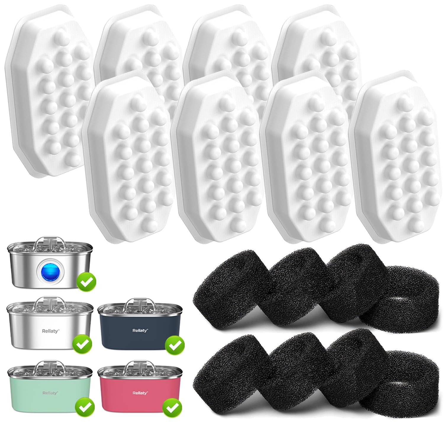 Rellaty fontaine chat acier inoxydable, hygiénique et facile à nettoyer