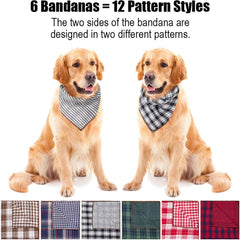 Remifa bandana chat Noël plaid rouge, fini élégant