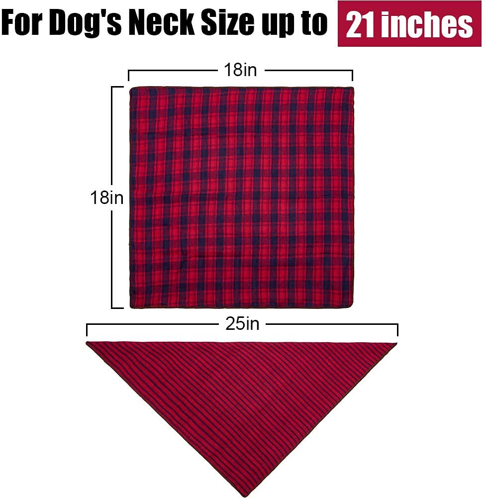 Bandana Remifa pour chien – carreaux rouge-bleu, style festif et pratique.