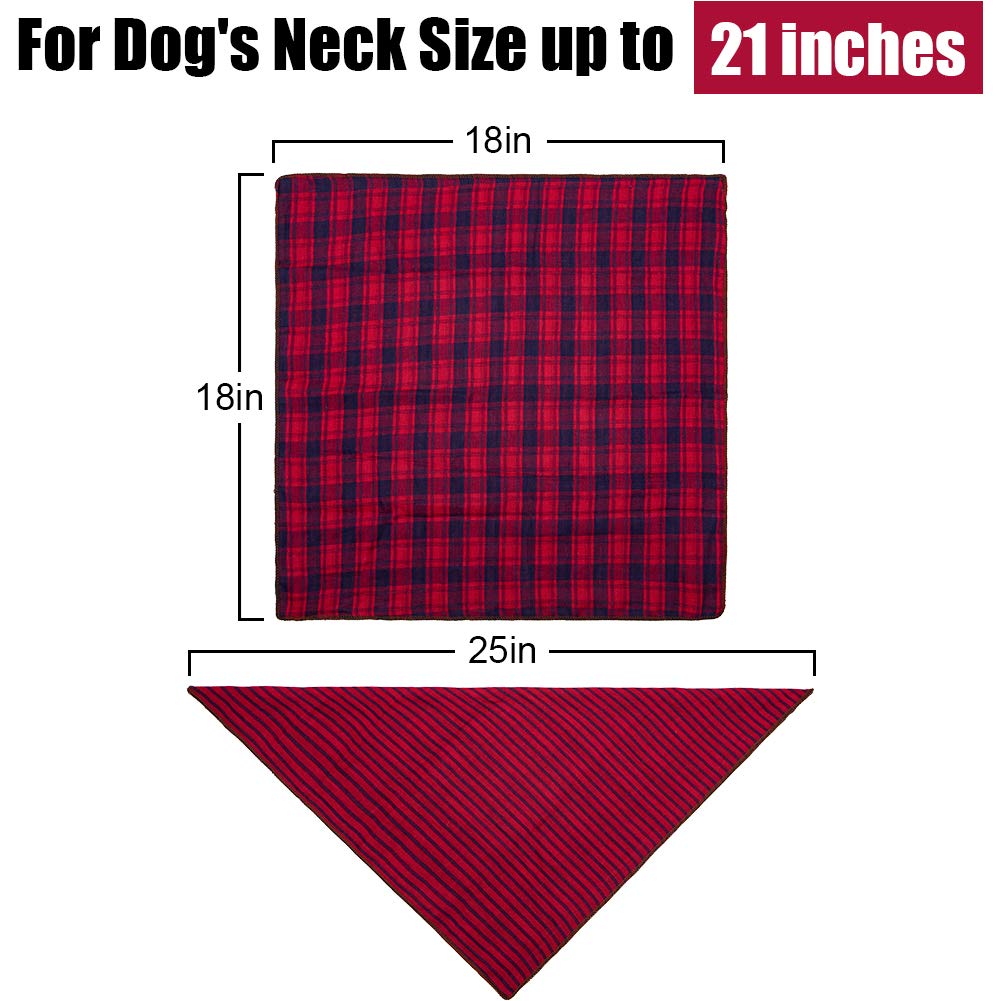 Remifa bandana chien Noël plaid bleu, style chic pour fêtes