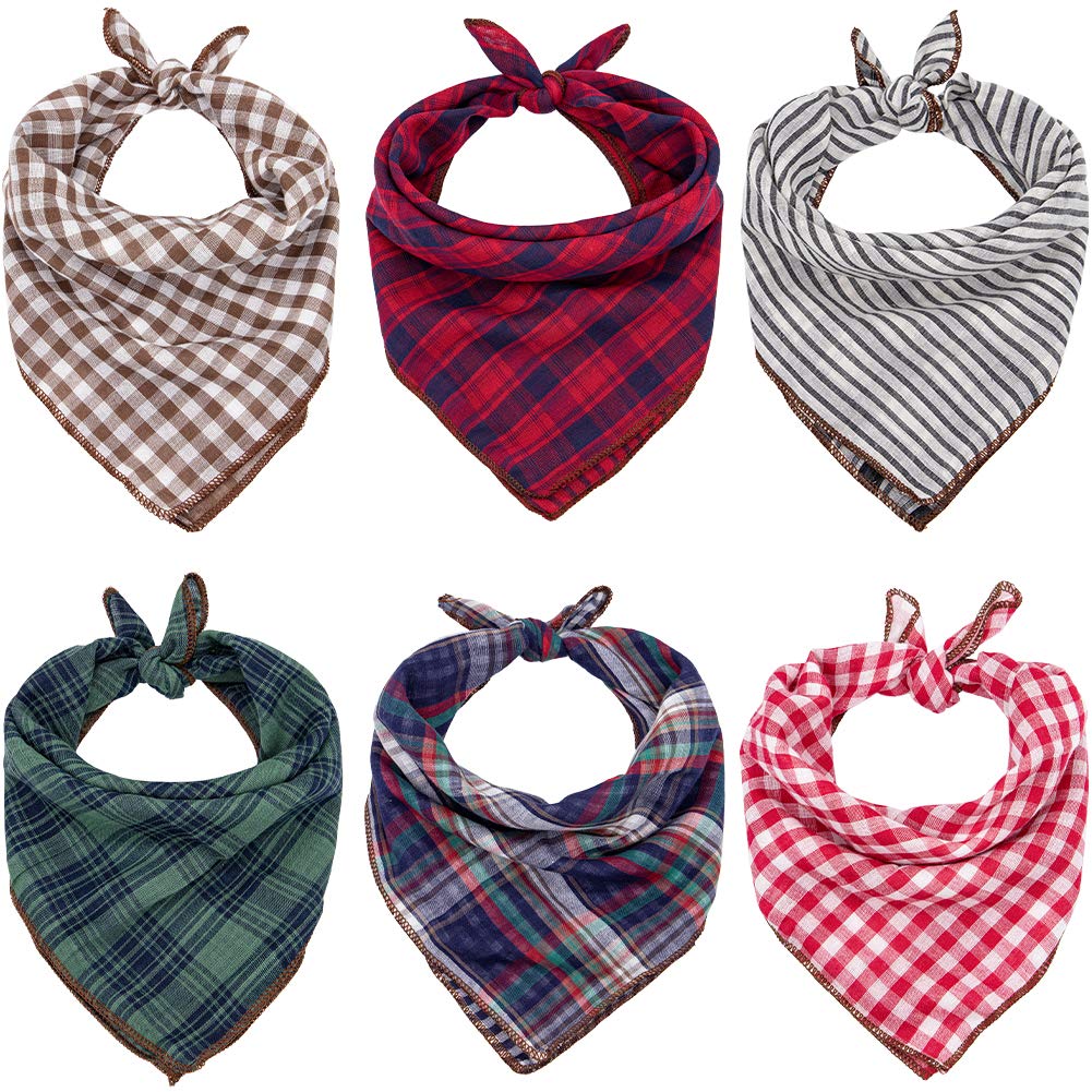 Remifa bandana chien Noël plaid rouge, look festif