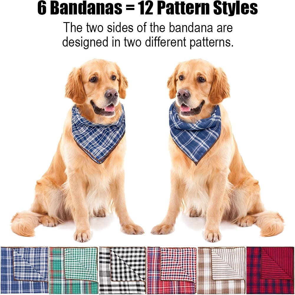 Bandana Remifa pour chien – plaid écossais, style intemporel et absorption légère.