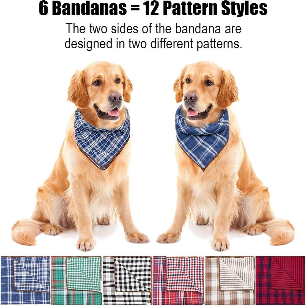 Bandana Remifa pour chien – plaid écossais, style intemporel et absorption légère.