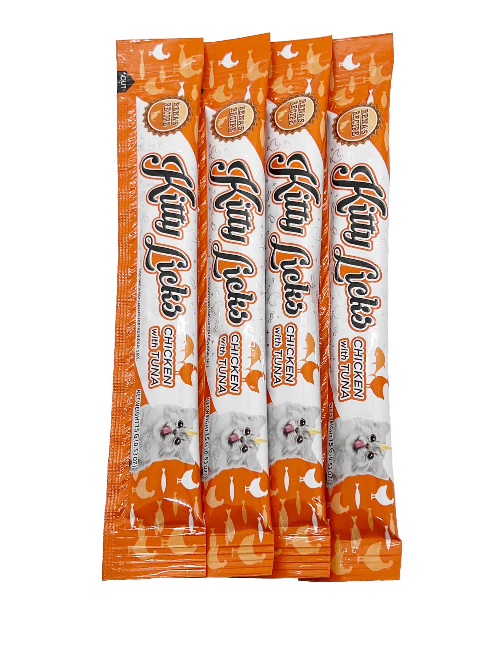 Rena's Recipe Kitty Licks image des tubes de 60, pratique pour l'alimentation quotidienne.