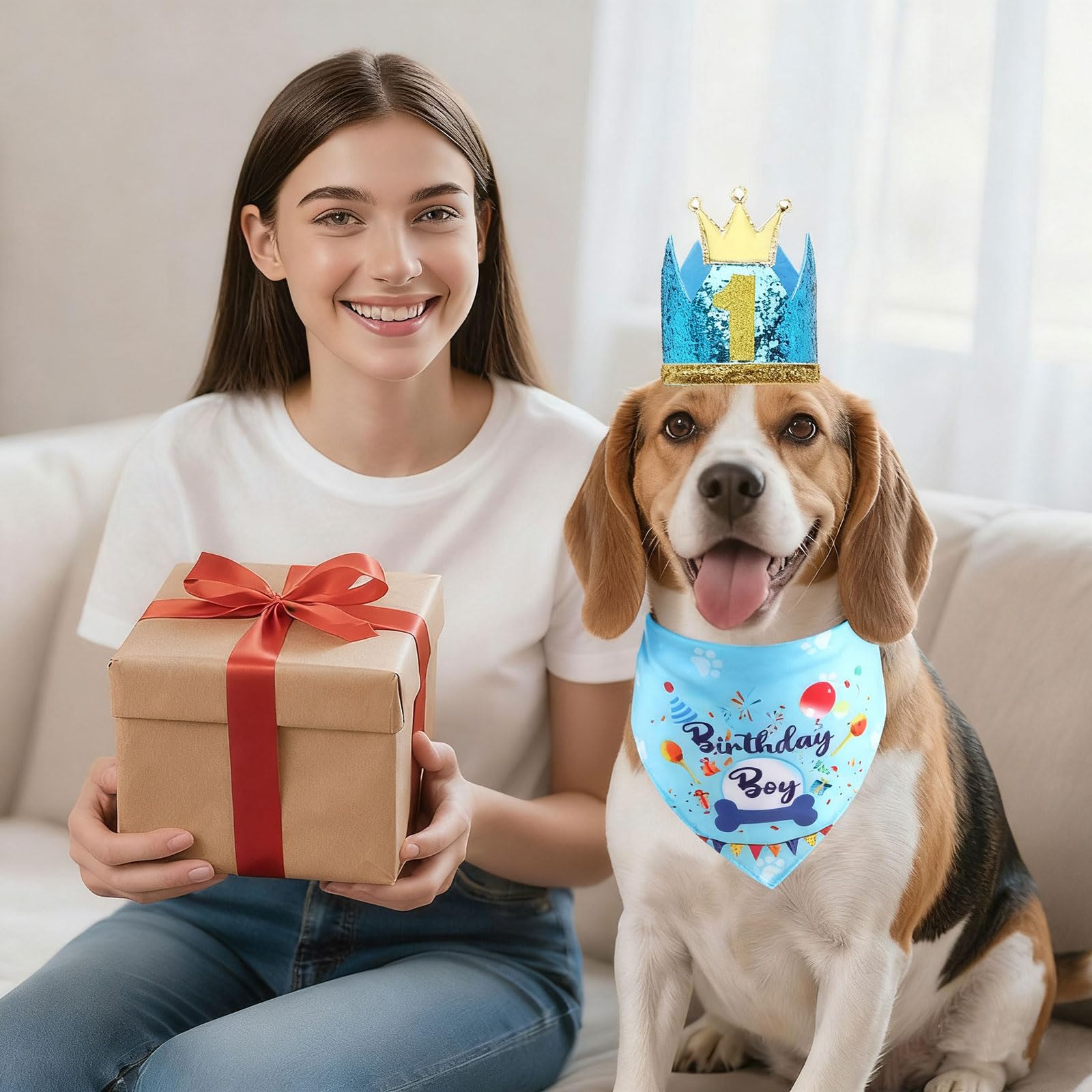 Ensemble d'accessoires anniversaire Rensh bleu, parfait pour fêtes et décorations.
