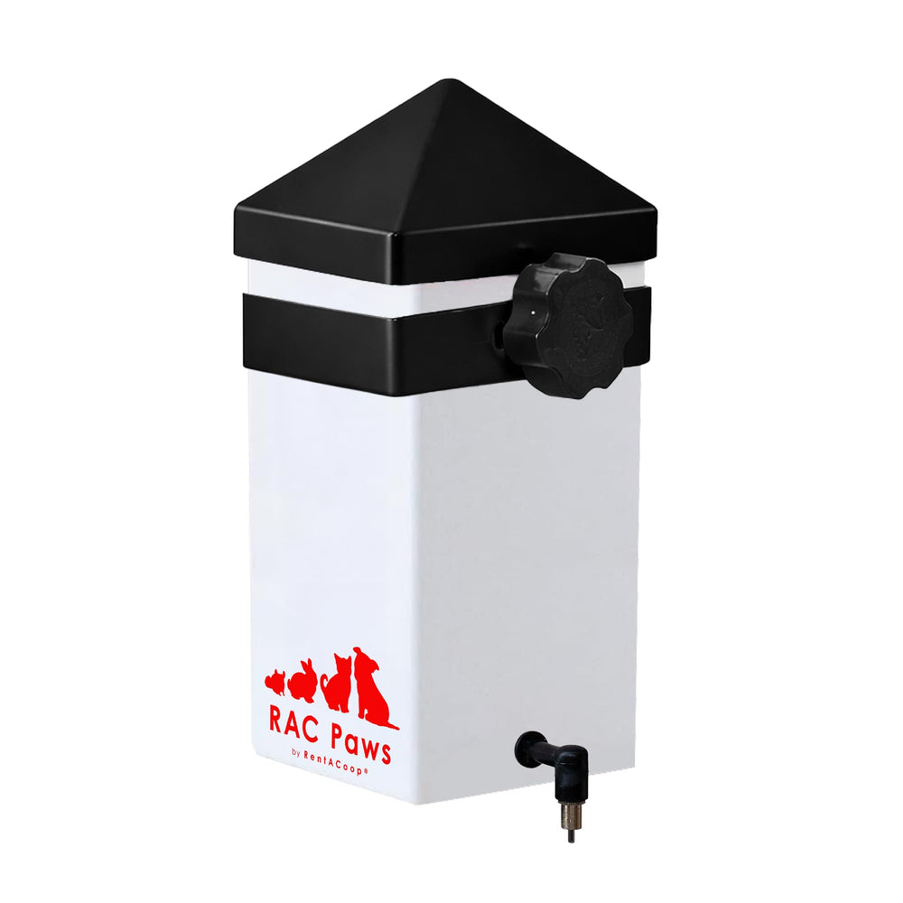 RentACoop biberon anti-goutte en laiton pour petits animaux avec fixation pratique.