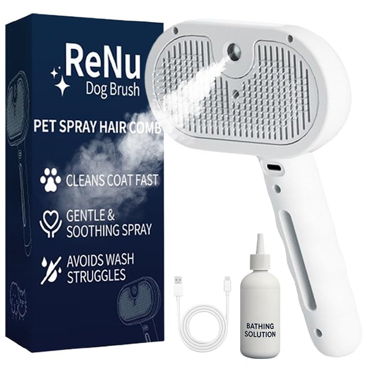Brosse ReNu Dog Brush: brosse-vapeur idéale pour démêler en douceur.