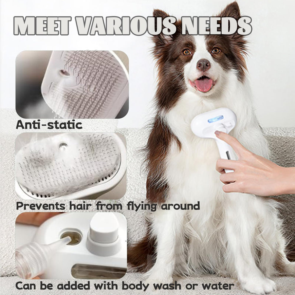 ReNu Dog Brush – vapeur douce apaise le pelage et réduit l’électricité statique.