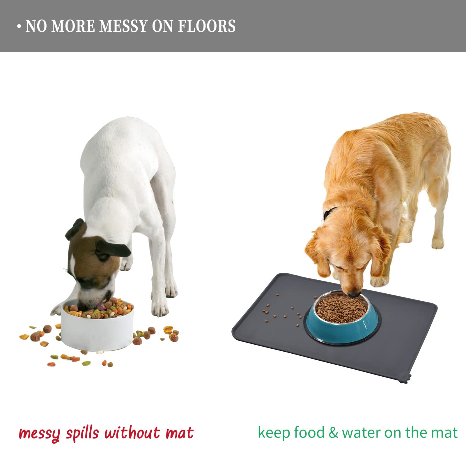 Reopet tapis bordures hautes, protege le sol des eclaboussures.