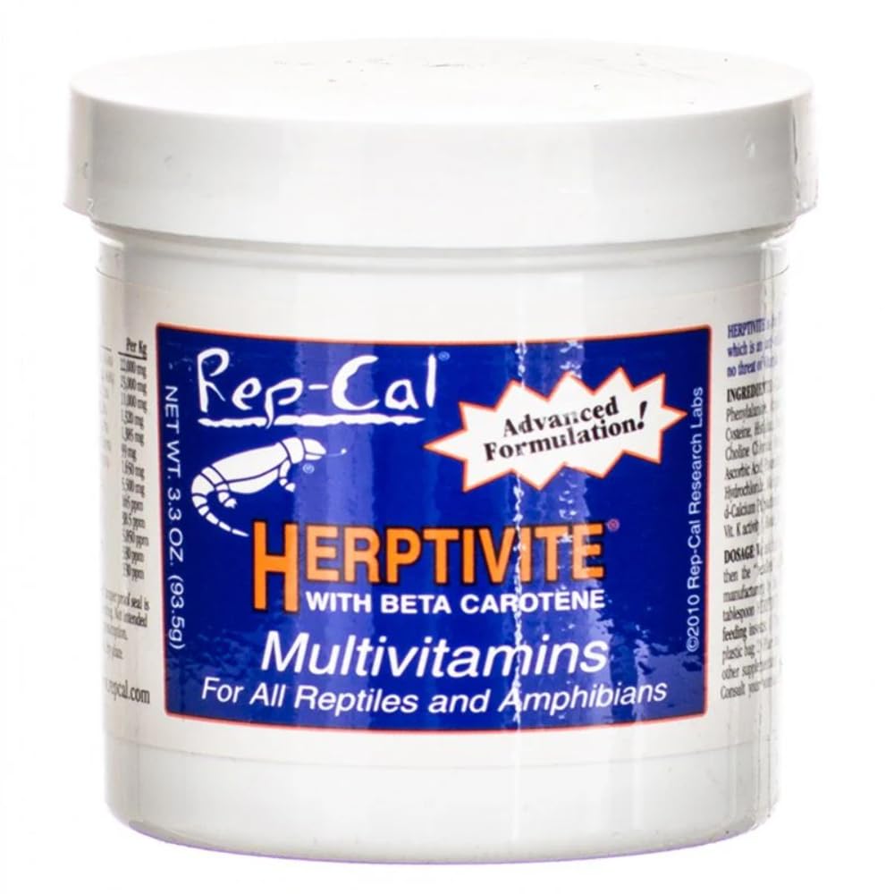 Rep-Cal Herptivite – bouteille; apporte des minéraux essentiels pour reptiles et amphibiens.