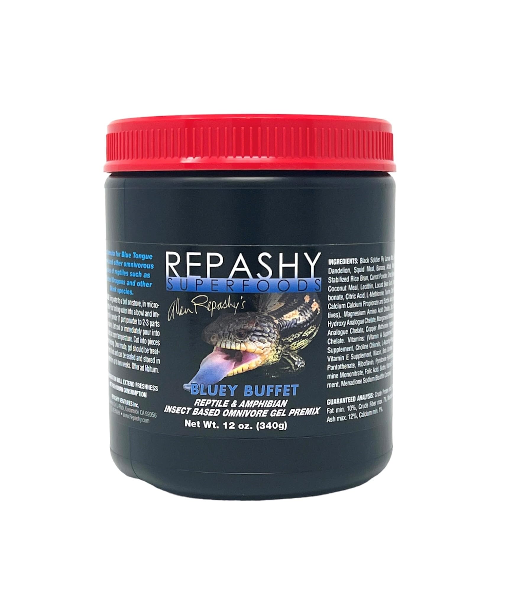Repashy Bluey Buffet, bocal 340 g, repas équilibré pour écaille à langue bleue