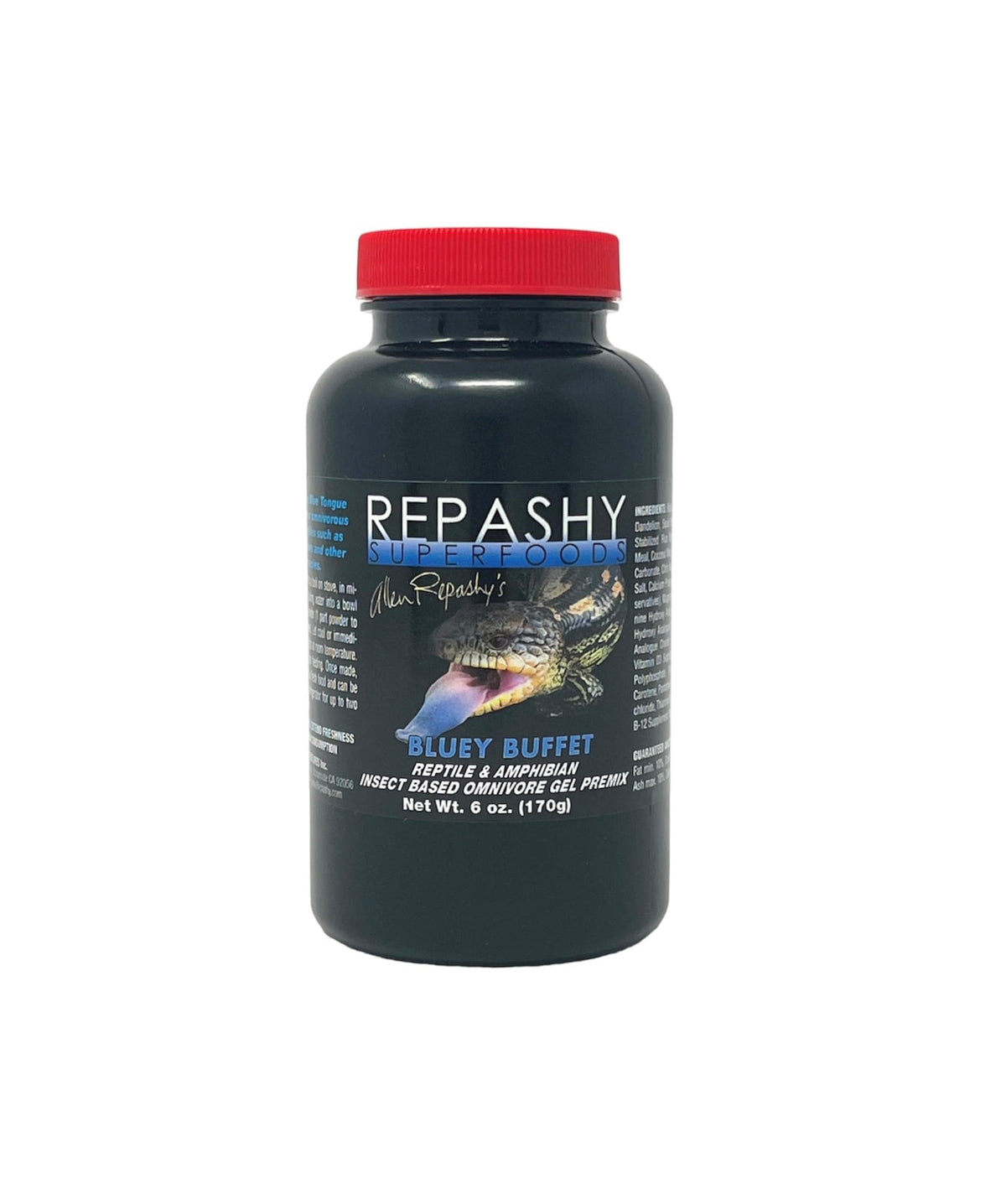 Repashy Bluey Buffet, bocal 6 oz, source nutrition équilibrée pour dragons barbus et scinques.