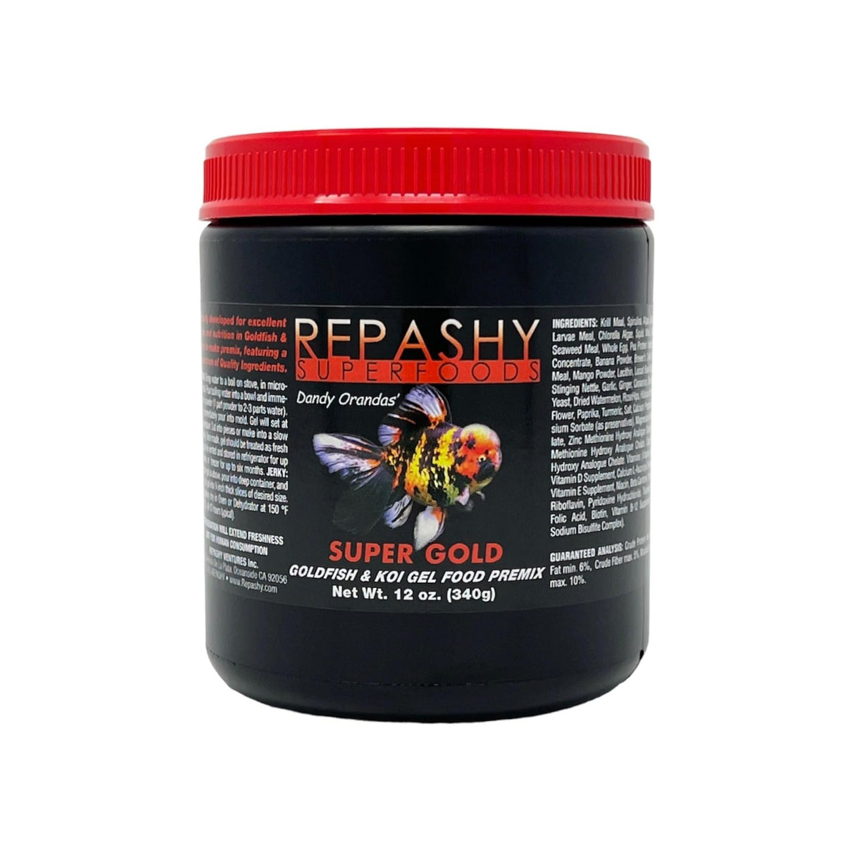 Repashy Super Gold : pot de gel prêt à nourrir Goldfish et Koi.