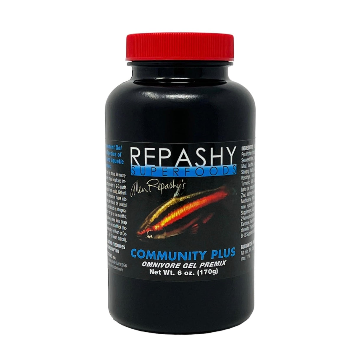 Repashy SuperFoods Community Plus, pot-gel : alimentation pratique pour poissons d’eau douce et invertébrés.