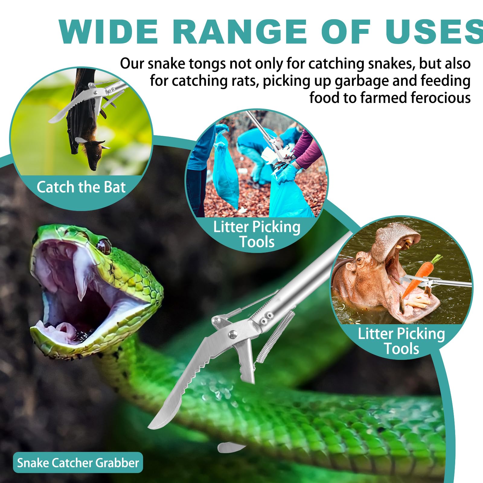 Repgfor utilisation-polyvalente serpents, pratique pour reptiles et tâches extérieures.