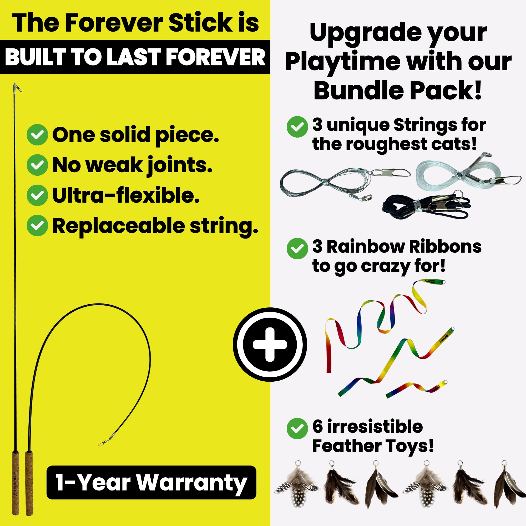 Repounce Forever Stick fil résilient, option de jeu sûre et durable.