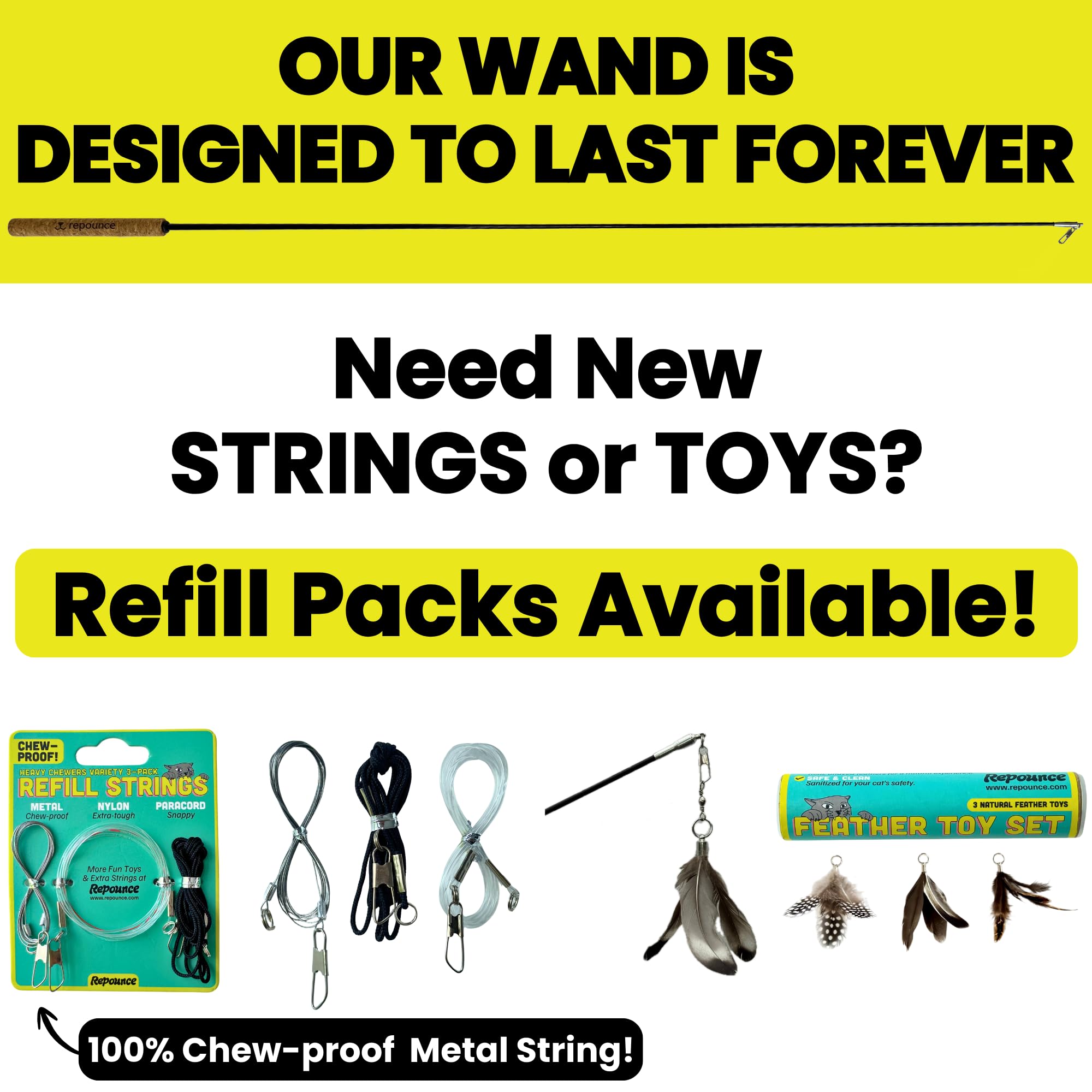 Forever Stick avec support mural inclus pour rangement pratique.