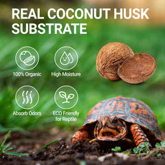 REPTI ZOO Litiere Coco Compacte : couverture facile du terrarium
