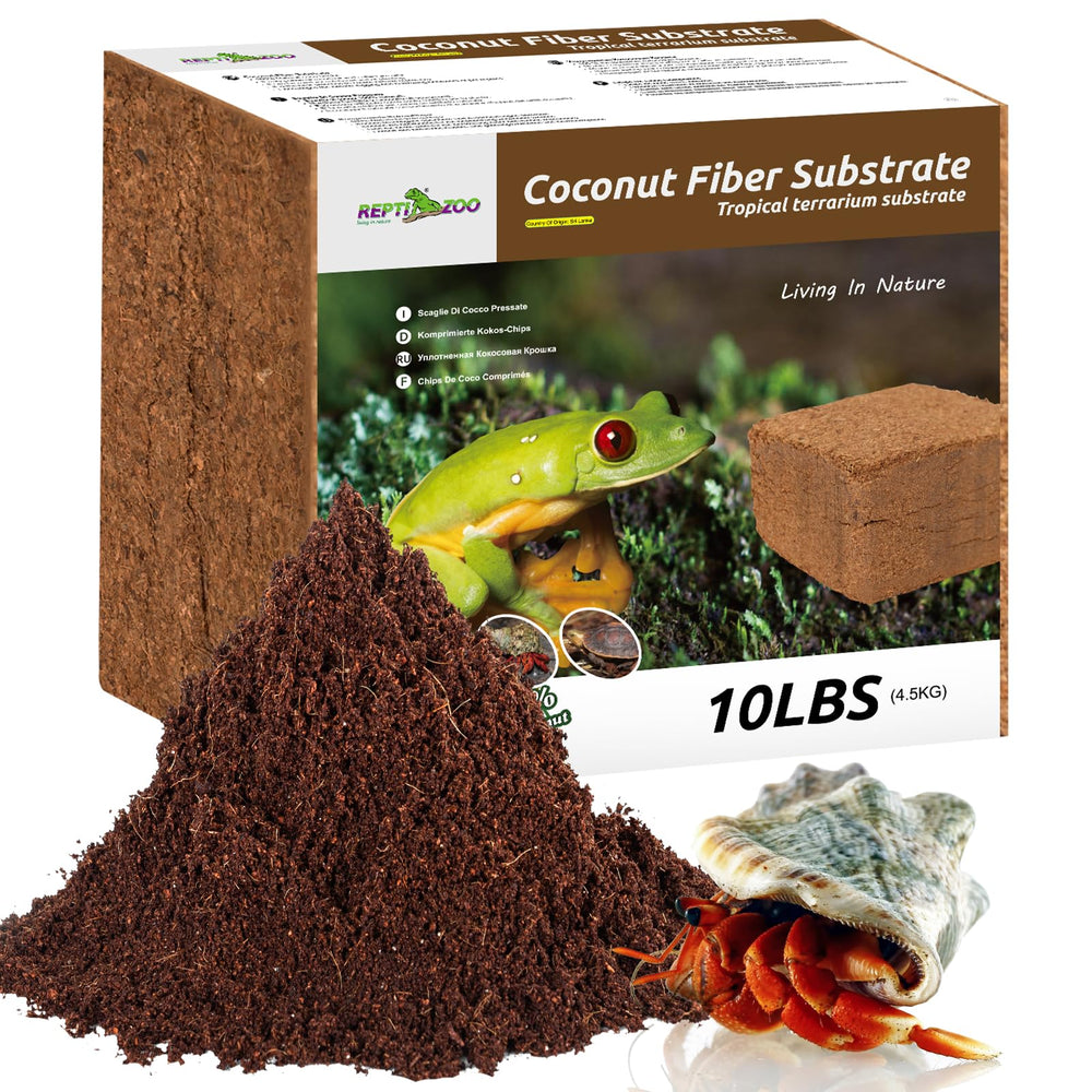 REPTI ZOO Substrat Coco 72 Quarts : substrat absorbant pour reptiles