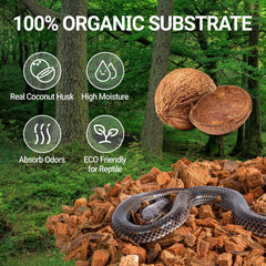 Substrat coco REPTI ZOO humide, pour terrarium mieux humidifié.