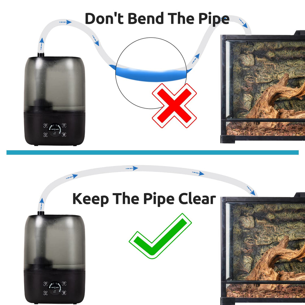 REPTI ZOO tubes blancs 17-3 pouces pour flux régulier et propre.