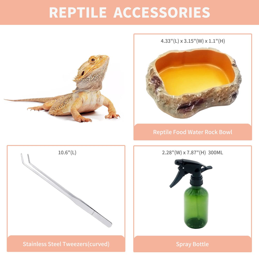 Terrarium mini Reptile Growth - ouverture d alimentation magnétique pour nourrir facilement