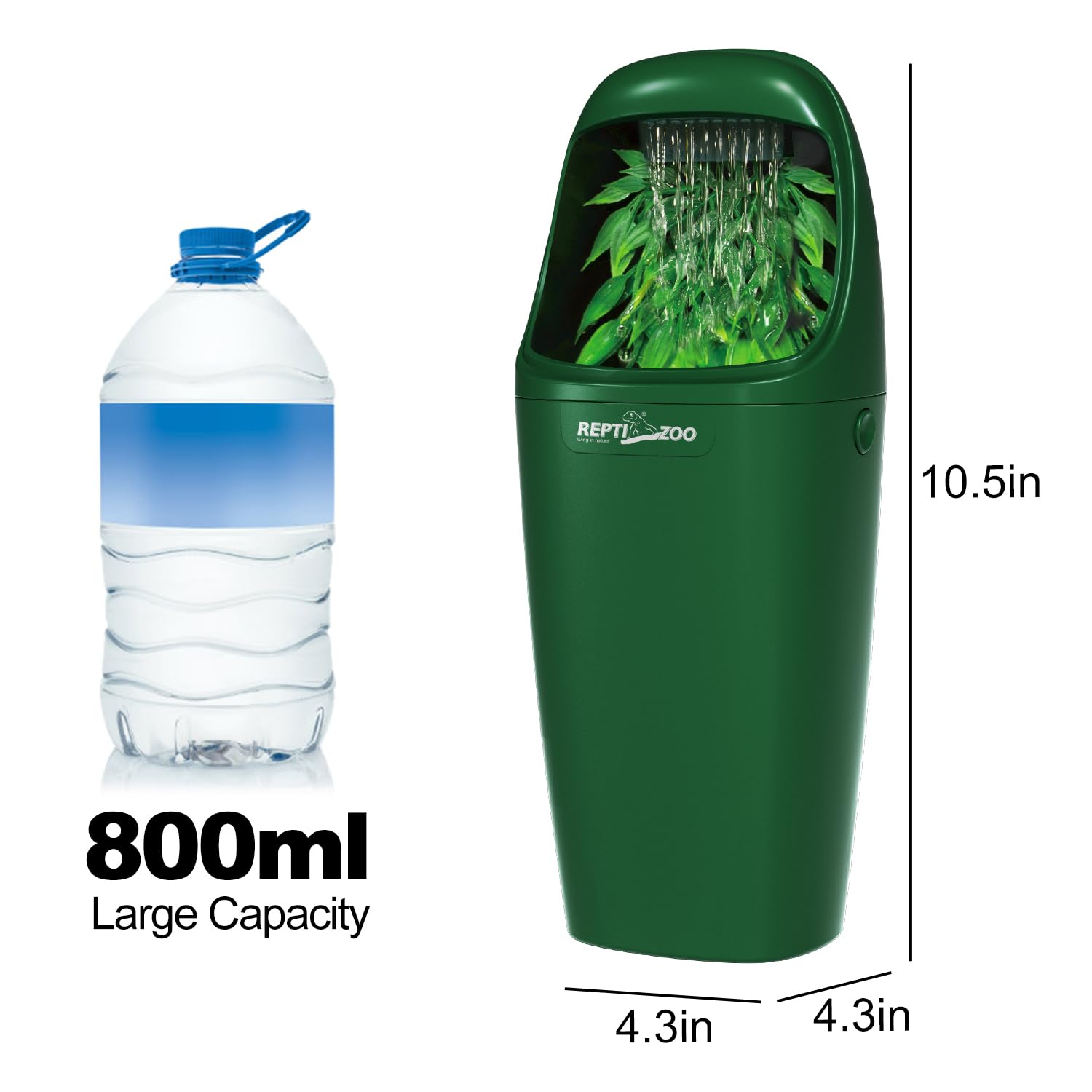 Débit fluide simulant une source naturelle pour REPTIZOO.