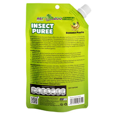 REPTIZOO FRIENDLY purée-banane-insectes, ingrédients principaux pour un repas équilibré du reptile.