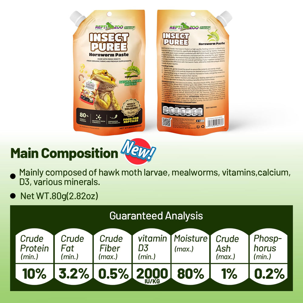 REPTIZOO FRIENDLY ingrédients-insectes-frais, apportant des nutriments variés pour l’animal