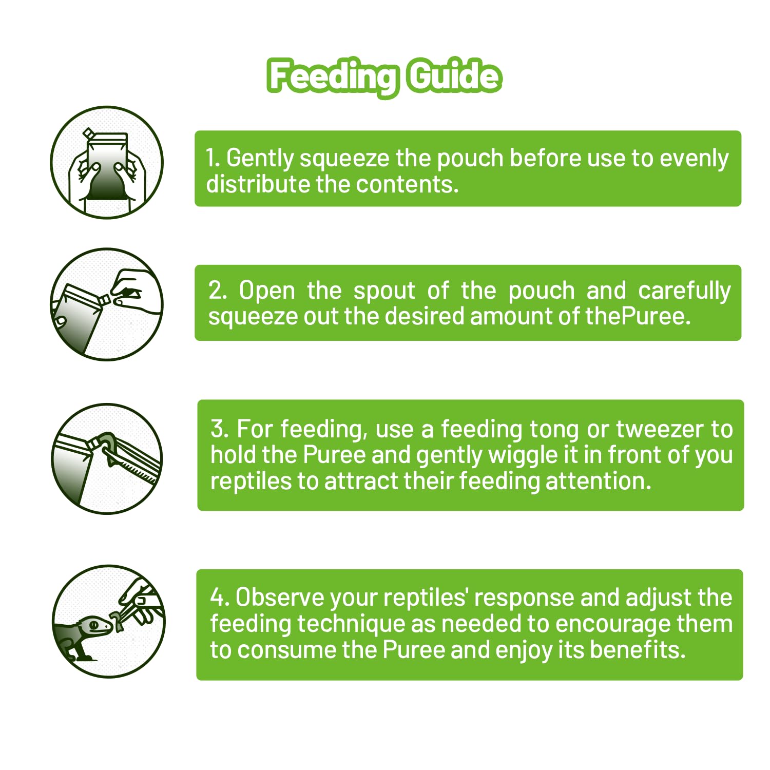  Portions faciles à doser REPTIZOO FRIENDLY pour gecko