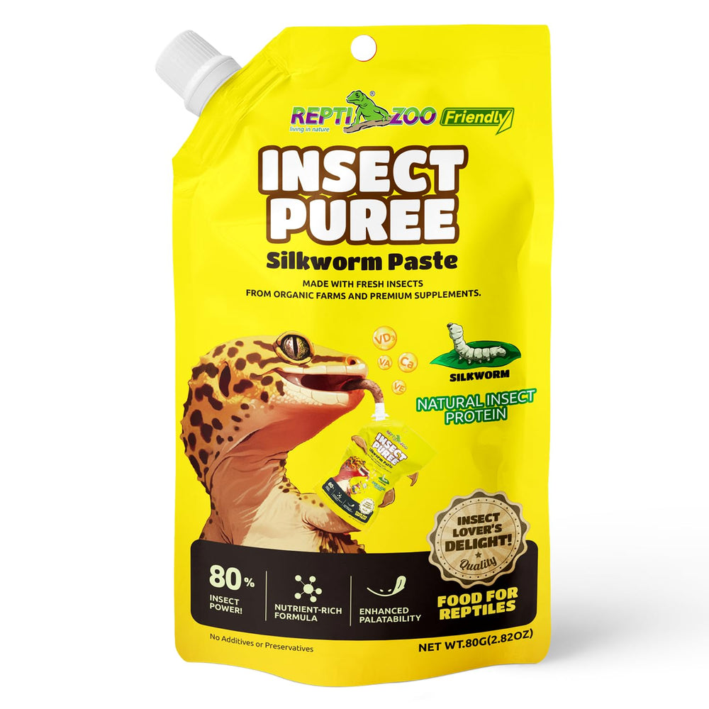 REPTIZOO FRIENDLY purée d'insectes vers à soie dans une bouteille prête à nourrir.