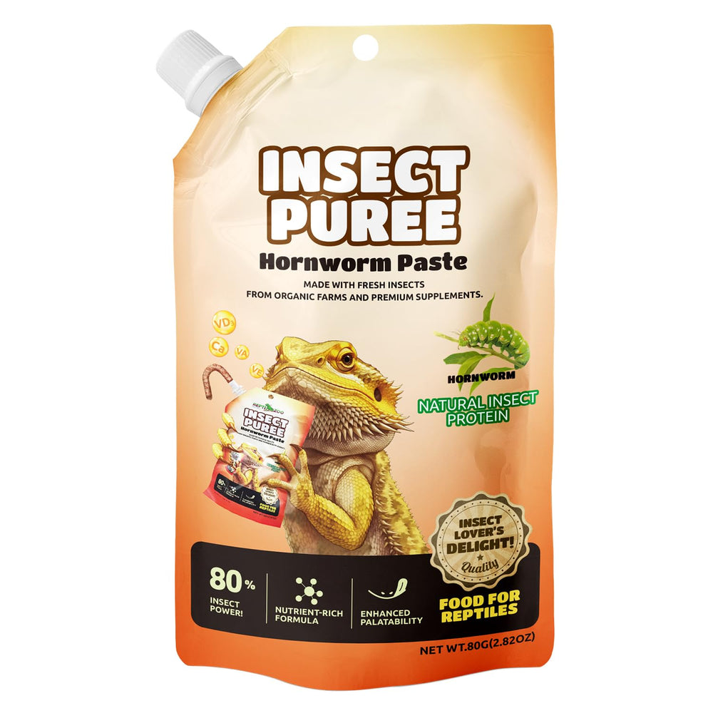 REPTIZOO FRIENDLY purée larves sphinx gecko creste, nourrissante et pratique pour des repas mesurés