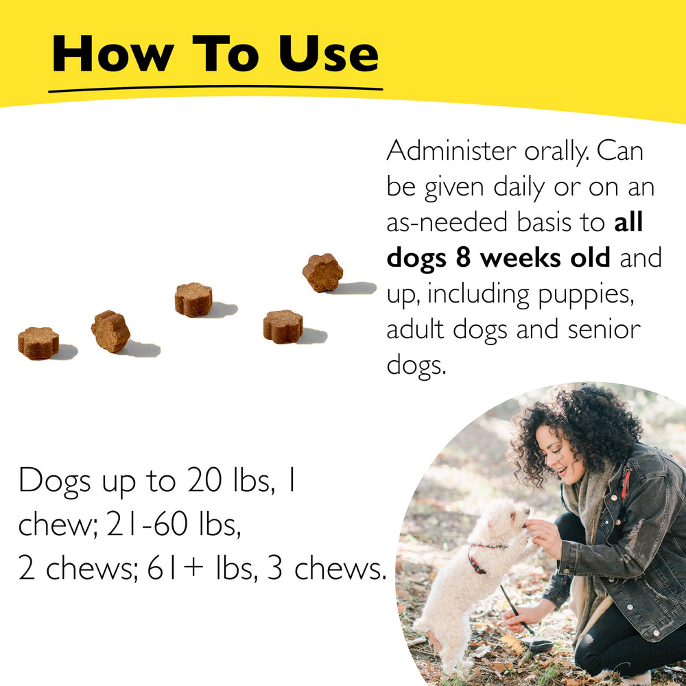 Ingrédients naturels sans céréales ni additifs artificiels pour RESCUE Pet Chews.