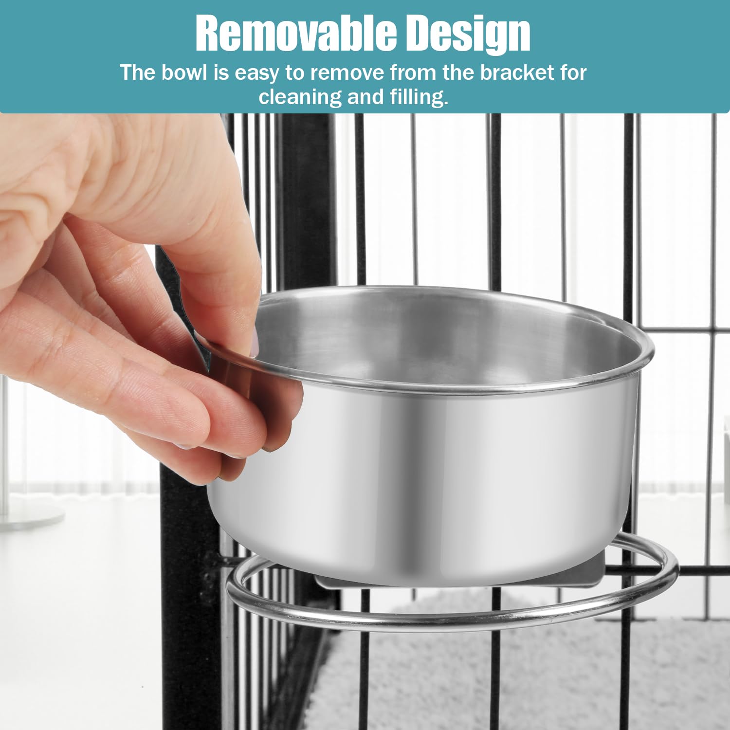 Bol Reshiho en inox pour eau et nourriture, nettoyage rapide.