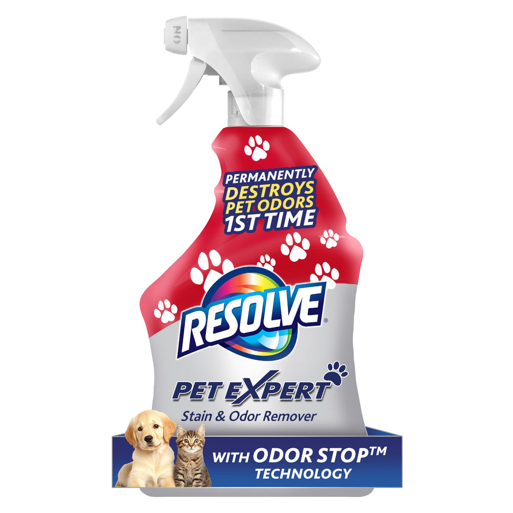 Resolve Pet Expert bouteille spray-tapis: efficacité contre taches et odeurs.